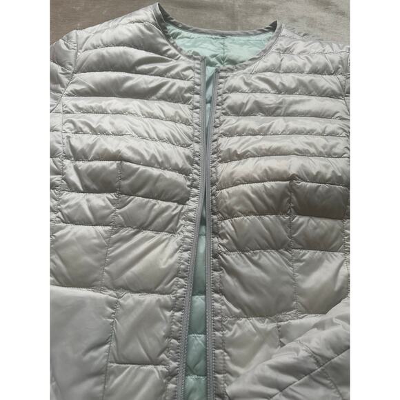 Hugo Boss woman Packable Lightweight Puffer down Jacket sage green gray white xs - Picture 11 of 16